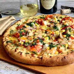 Mexican Shrimp and Crab Meat Pizza