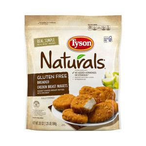 Tyson Naturals Breaded Chicken Breast Nuggets (Gluten Free) - 1.25lb