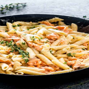 Fish Penne Alfredo