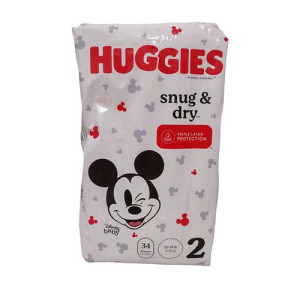 Huggies Snug and Dry - 34 Diapers