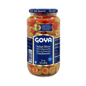 Goya Salad Olives Pitted Manzanilla - 20oz