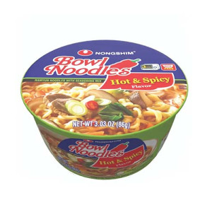 Nongshim Bowl Ramen Noodles (Hot & Spicy) - 3.03oz